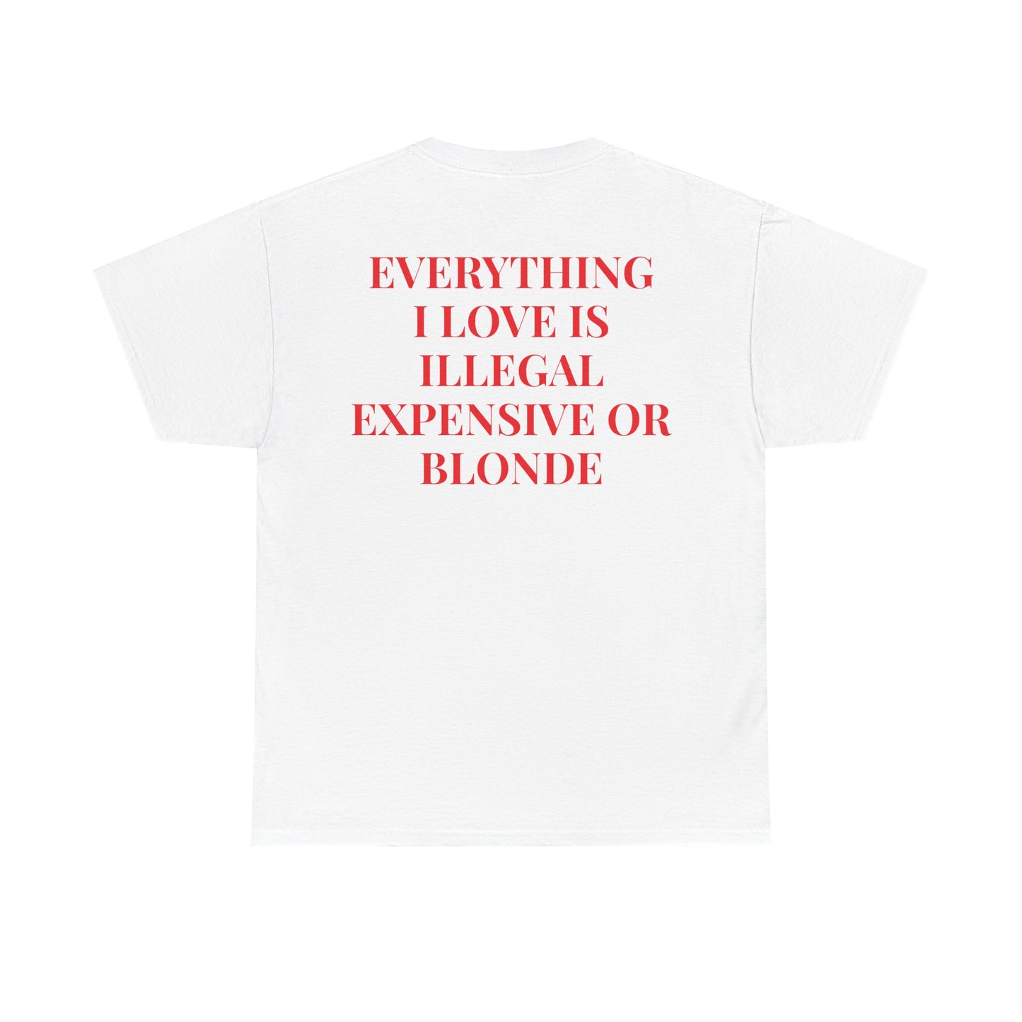 EVERYTHING I LOVE IS ILLEGAL, EXPENSIVE OR BLONDE