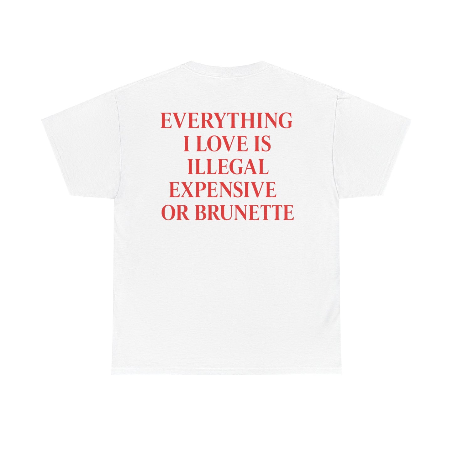 EVERYTHING I LOVE IS ILLEGAL, EXPENSIVE OR BRUNETTE
